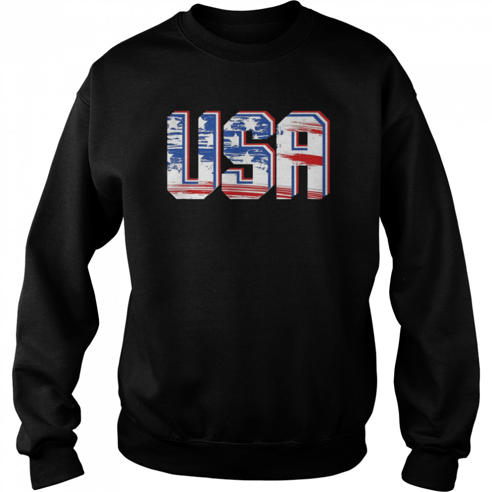 USA US Flag Patriotic 4th Of July America Shirt Unisex Sweatshirt