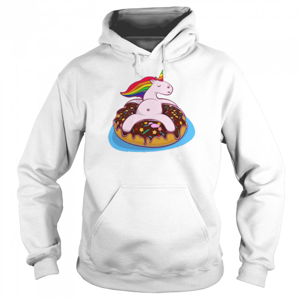 Unicorn I Loves Donuts Yommy Donuts  Unisex Hoodie