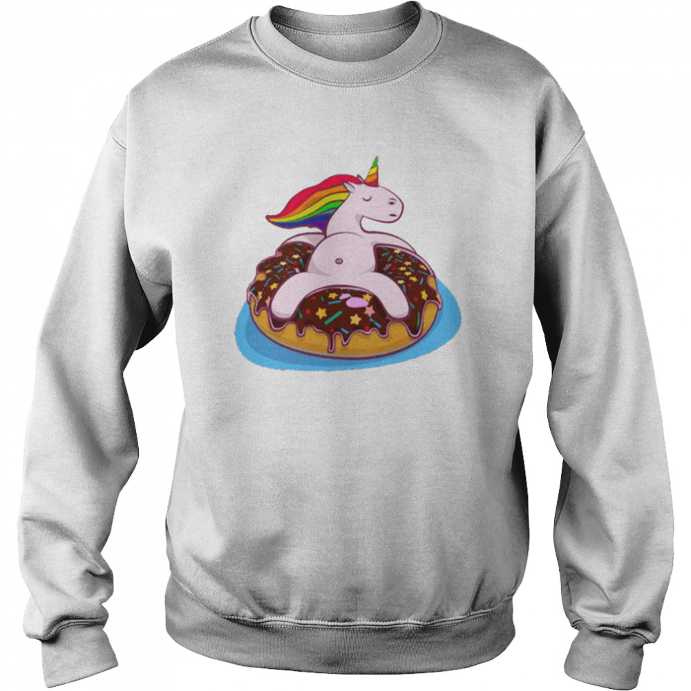 Unicorn I Loves Donuts Yommy Donuts  Unisex Sweatshirt