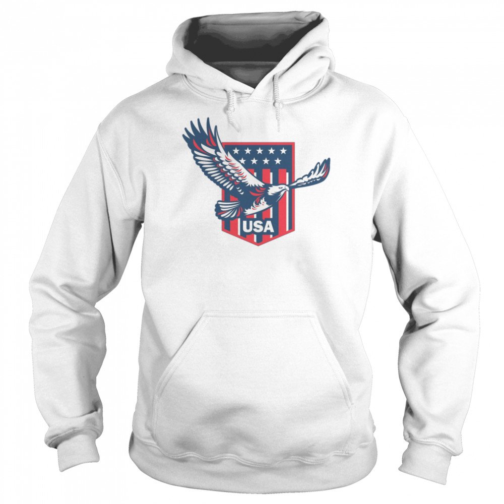 Usa Bald Eagle 4th Of July Stars And Stripes Shield Independence Day  Unisex Hoodie