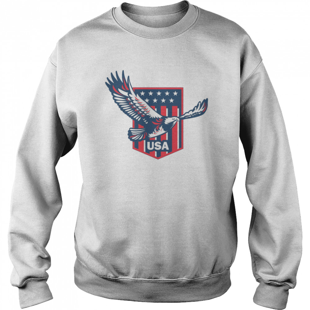 Usa Bald Eagle 4th Of July Stars And Stripes Shield Independence Day  Unisex Sweatshirt