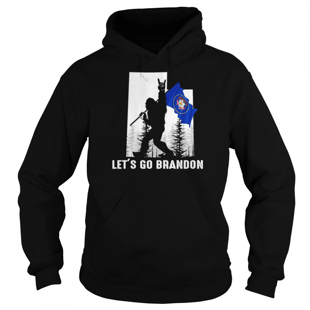 Utah America Bigfoot Let’s Go Brandon Shirt Unisex Hoodie