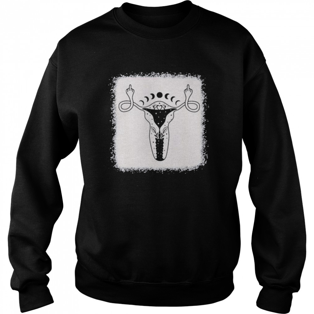 Uterus Shows Middle Finger Feminist Pro Choice Womens Rights Shirt Unisex Sweatshirt