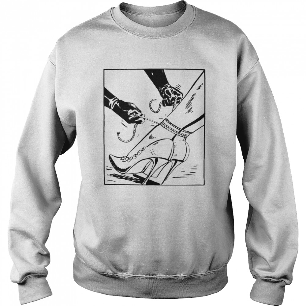 Vintage Fetish Rope High Heels Shirt Unisex Sweatshirt