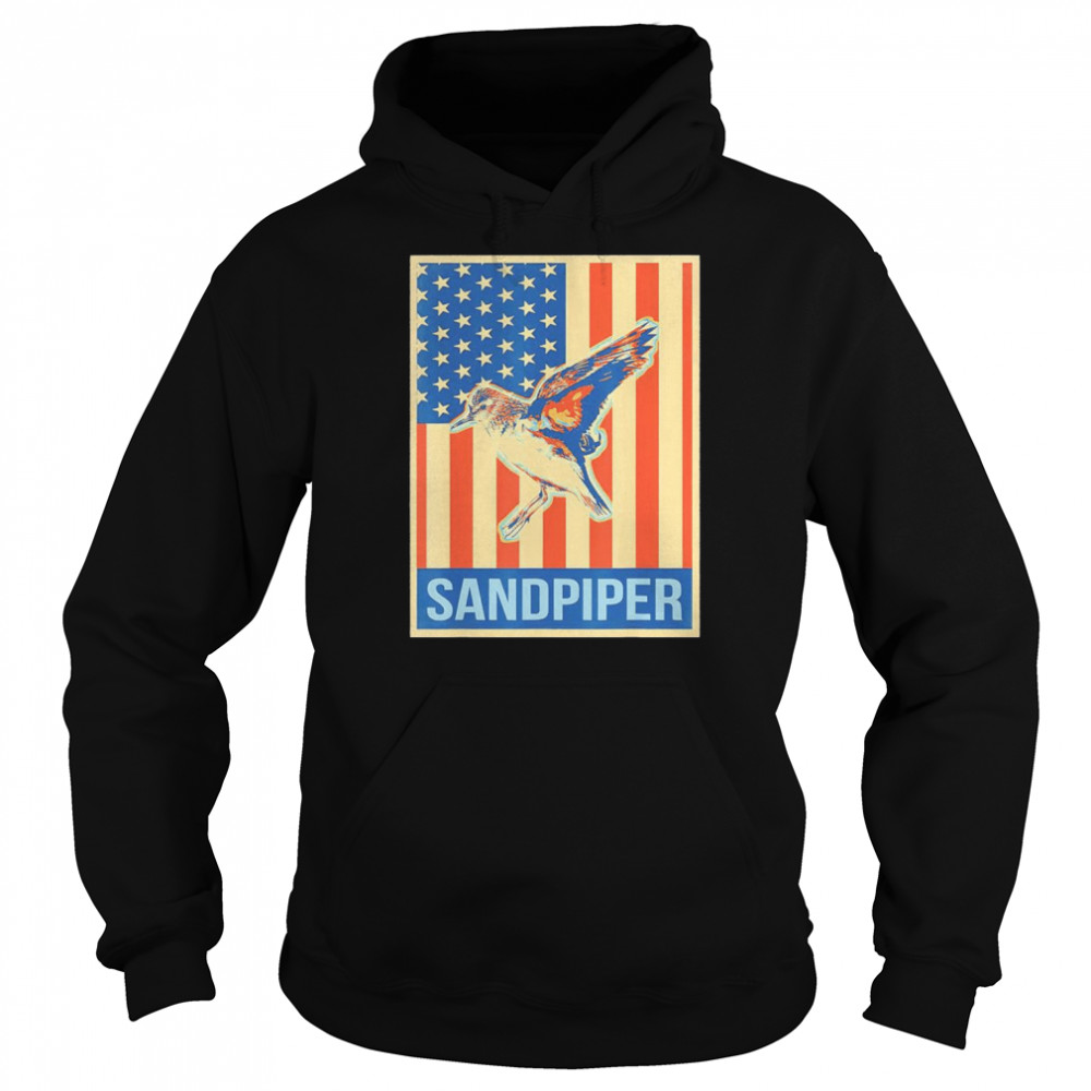 Vintage US Flag Sandpiper  Unisex Hoodie