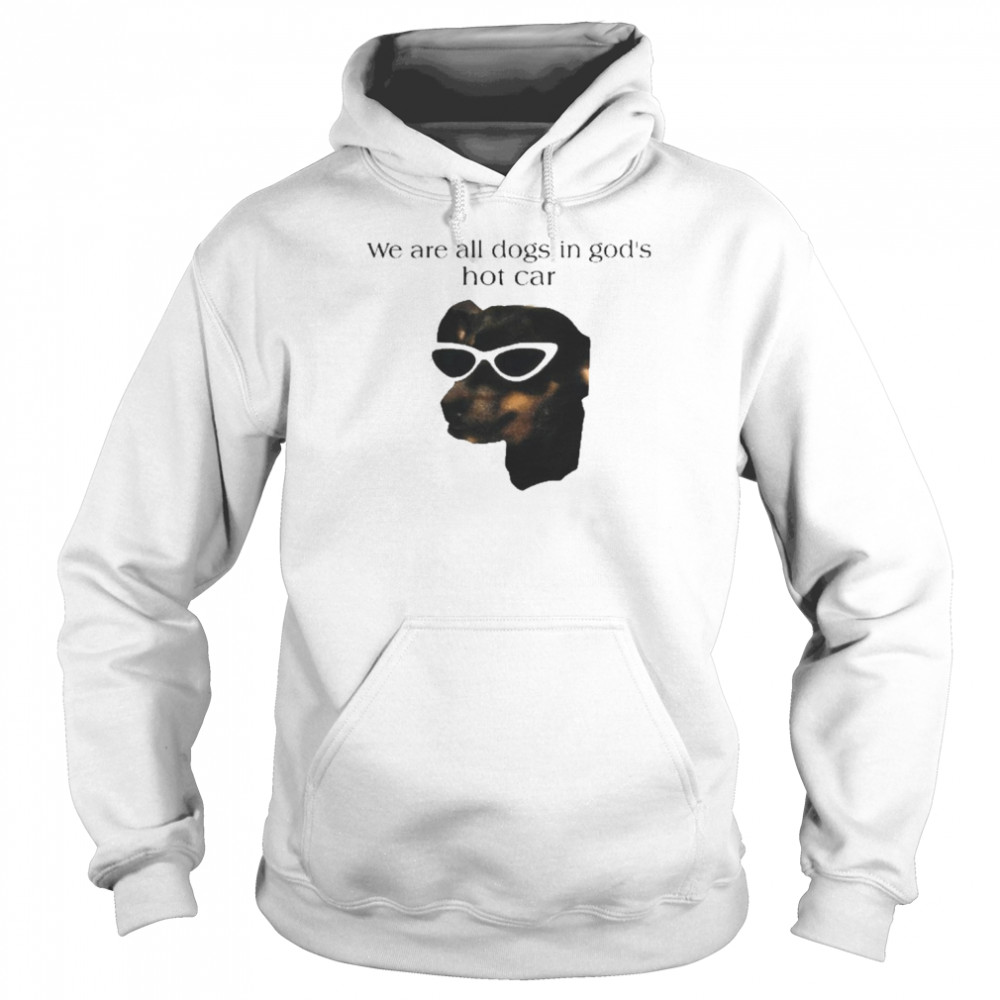 We Are All Dogs In God’s Hot Car Shirt Unisex Hoodie