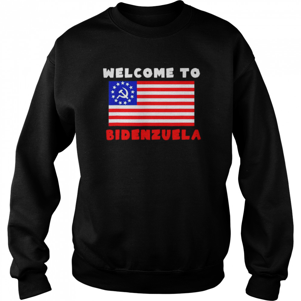 Welcome To Bidenzuela American flag  Unisex Sweatshirt