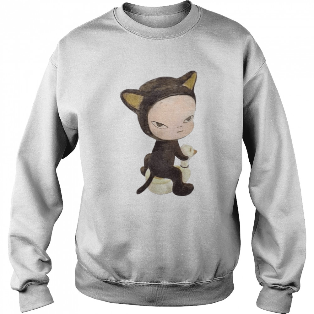 Yoshitomo Nara Harmless Kitty  Unisex Sweatshirt