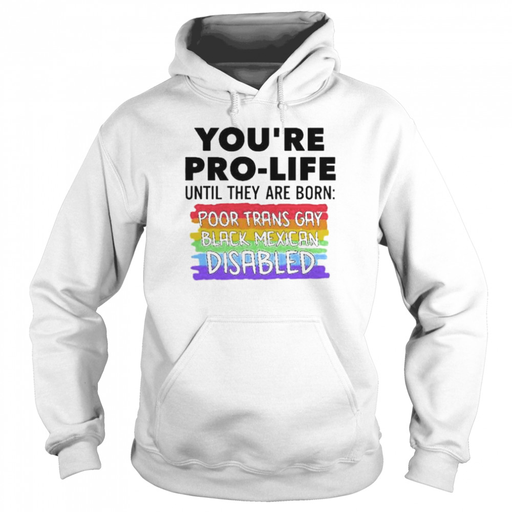 You’re prolife until they are born poor trans gay lgbt  Unisex Hoodie