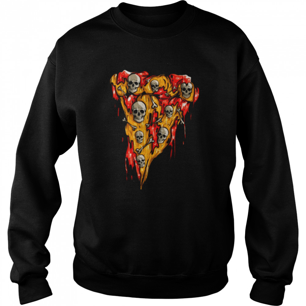 pizza skull T-Shirt Unisex Sweatshirt