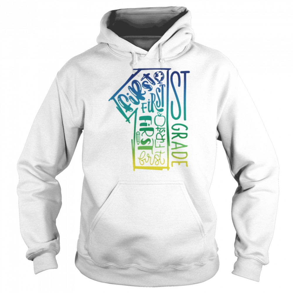 1st Grade Typography Shirt Unisex Hoodie