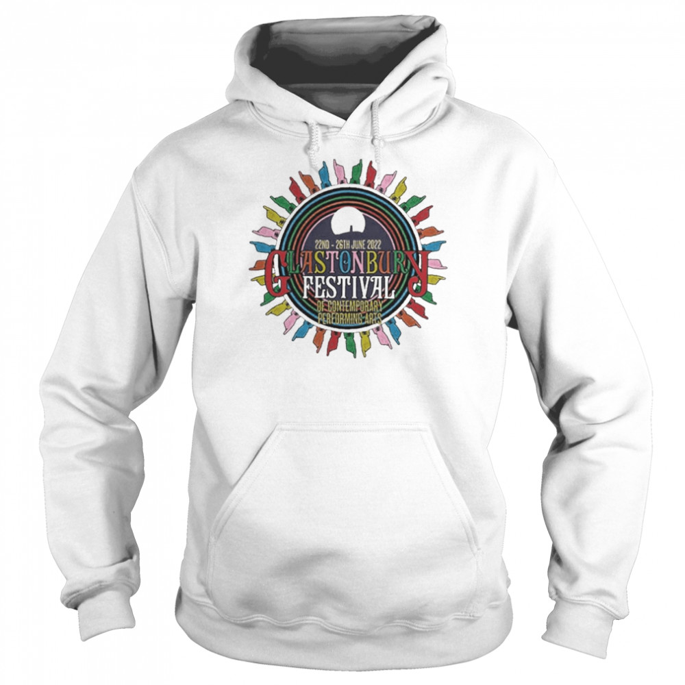 2022 White Official Glastonbury Festival Shirt Unisex Hoodie