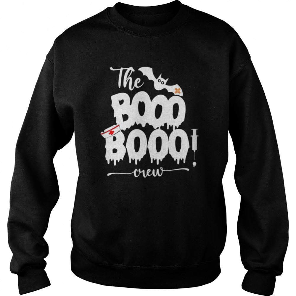 2022 nurse Halloween Ghost The Booo Booo Bat Crew T- Unisex Sweatshirt