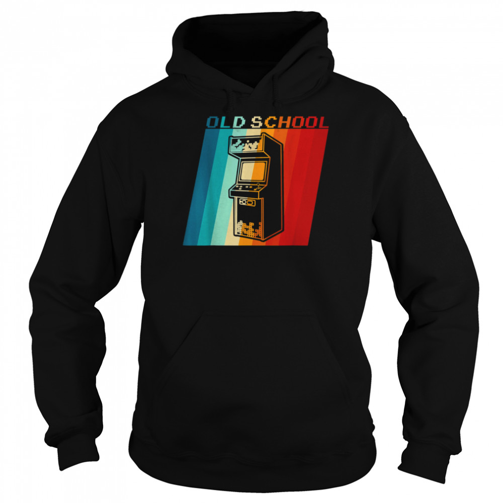 70s 80s 90s Vintage Retro Arcade Video Game Old School Gamer Shirt Unisex Hoodie