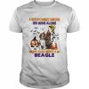 A Witch cannot survive on wine alone she also needs a Beagle Breed Halloween  Classic Men's T-shirt