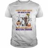 A Witch cannot survive on wine alone she also needs a Black Boston Terrier Halloween  Classic Men's T-shirt