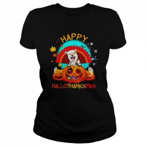 Akita Inu Dog Happy HalloThankmas 2022 Lover T-Shirt Classic Women's T-shirt