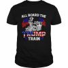 All aboard Trump train 2024 American flag Trump support  Classic Men's T-shirt