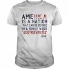 America Is A Nation That Can Be Defined In Single Word America Flag Joe Shirt Classic Men's T-shirt