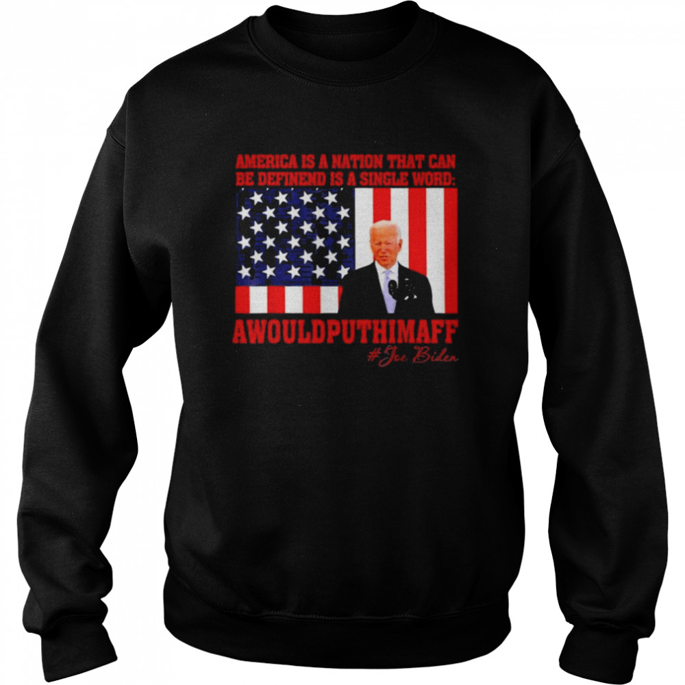 America Nation Defined In A Single Word Biden T-Shirt Unisex Sweatshirt