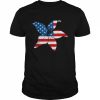 American Flag Lilly Flower Military Shirt Classic Men's T-shirt