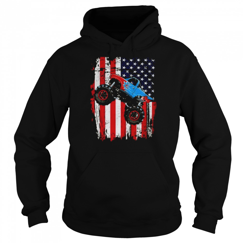 American Monster Truck Flag  Unisex Hoodie