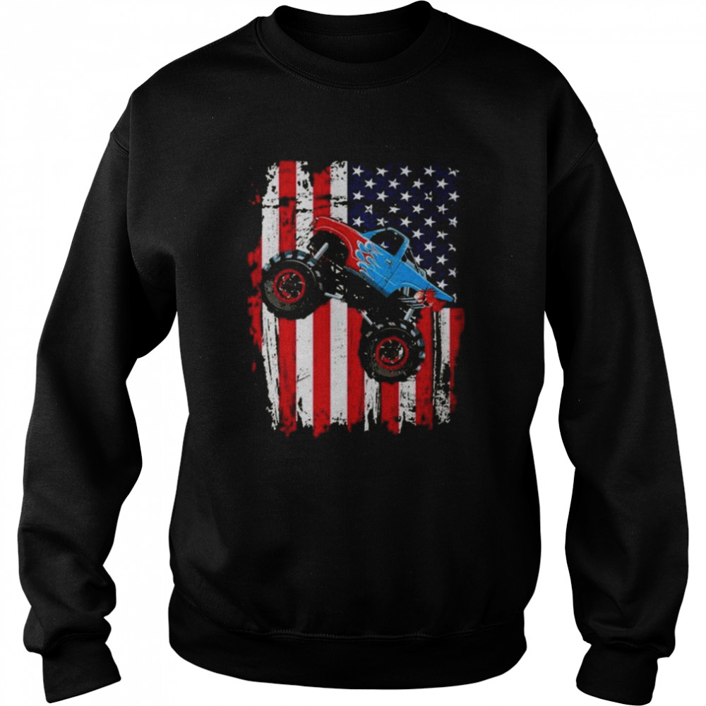 American Monster Truck Flag  Unisex Sweatshirt