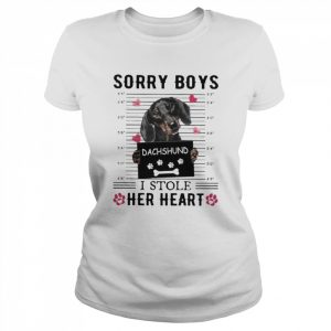 BLACK Dachshund Sorry Boys I Stole Her Heart Shirt Classic Women's T-shirt