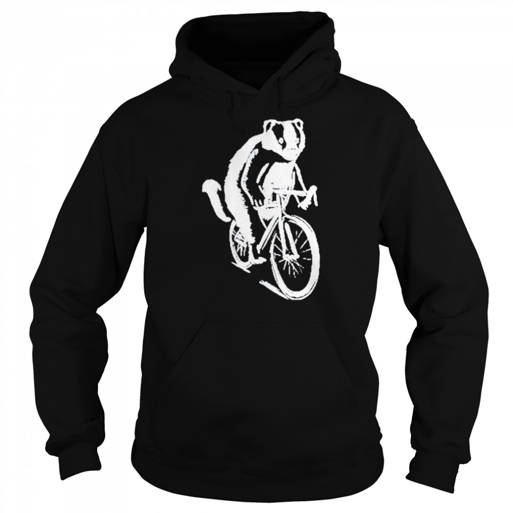 Badger On A Bicycle Shirt Unisex Hoodie