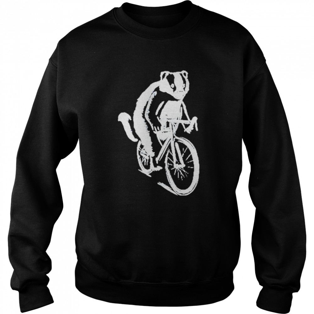 Badger On A Bicycle Shirt Unisex Sweatshirt