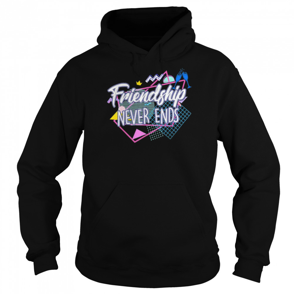 Bestie BFF For 2 Matching Friendship Never Ends Vintage T-Shirt Unisex Hoodie