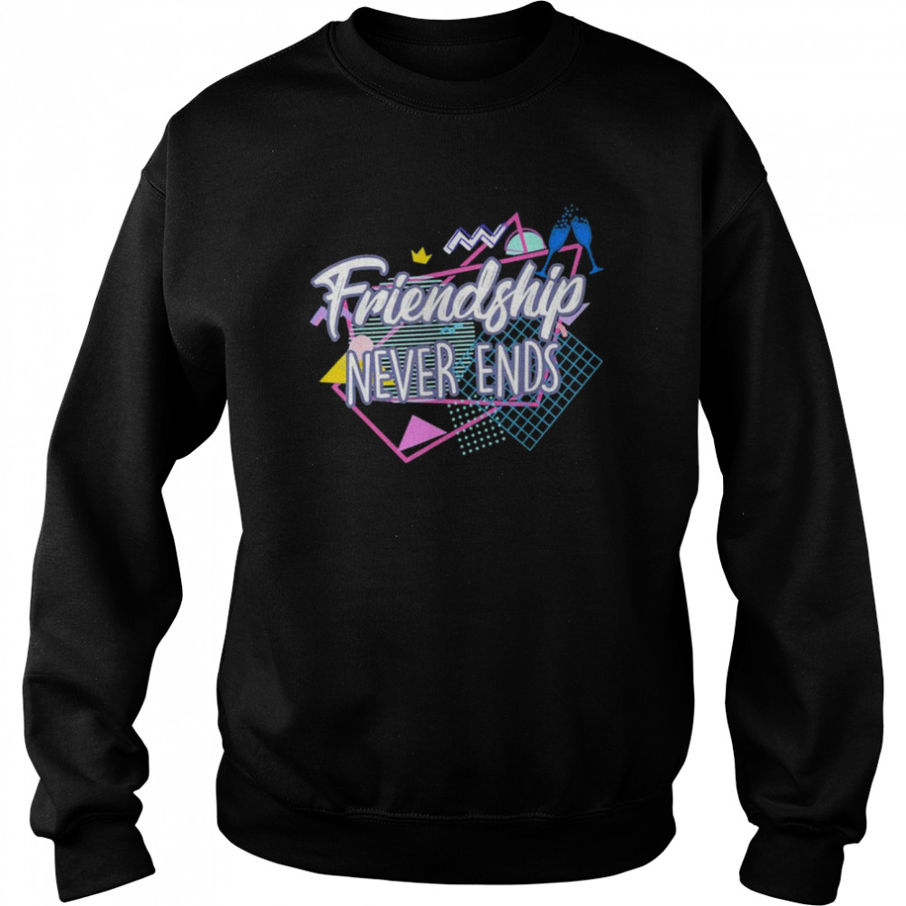 Bestie BFF For 2 Matching Friendship Never Ends Vintage T-Shirt Unisex Sweatshirt