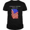 Biden Literally Anyone Else 2024 Us American Flag Shirt Classic Men's T-shirt