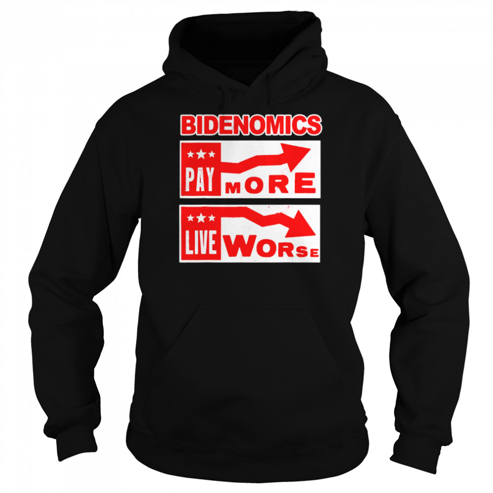 Bidenomics pay more live worse  Unisex Hoodie