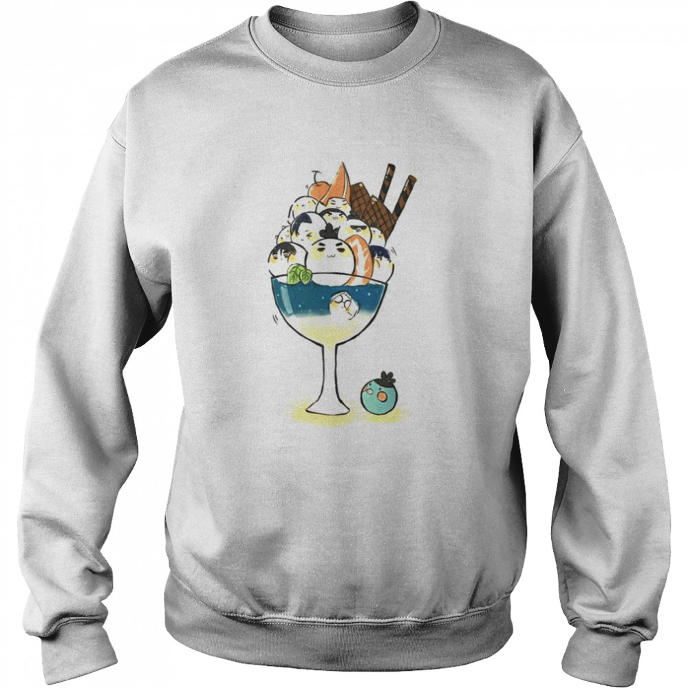 Birds Icecream Relaxed Fit Scissor Seven  Unisex Sweatshirt