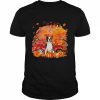 Black Boston Terrier Dog Hollowed Pumpkin Moon Shirt Classic Men's T-shirt