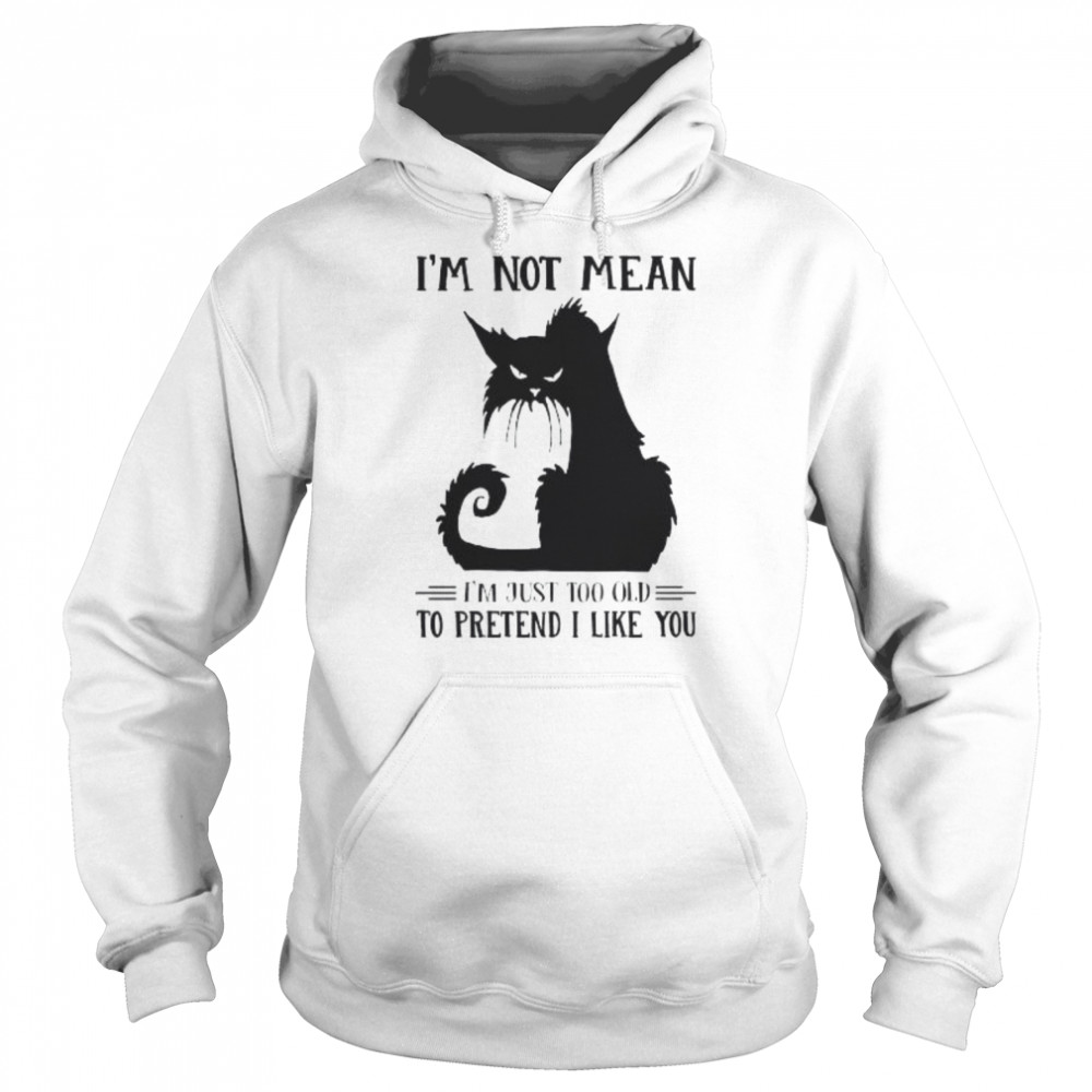 Black Cat I’m not mean I’m just too old to pretend I like you 2022  Unisex Hoodie