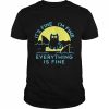 Black Cat It’s Fine I’m Fine Everything Is Fine Shirt Classic Men's T-shirt