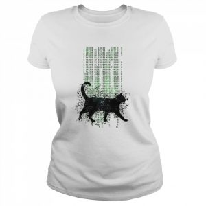 Black Cat Matrix Vintage Retro  Classic Women's T-shirt