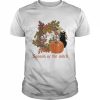 Black Cat Samhain Blessing Season of the Witch  Classic Men's T-shirt