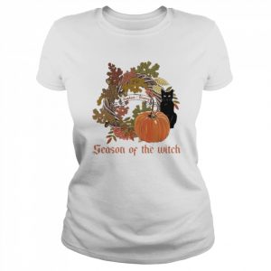 Black Cat Samhain Blessing Season of the Witch  Classic Women's T-shirt