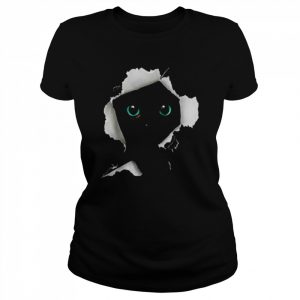 Black Cat Torn Cloth Shirt Classic Women's T-shirt