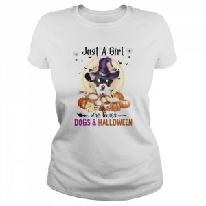 Black Chihuahua Just A Girl Who Loves Dogs And Halloween Shirt Classic Women's T-shirt