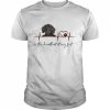 Black Dachshund Breed is the heartbeat at my feet  Classic Men's T-shirt