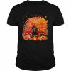 Black Dachshund Dog Hollowed Pumpkin Moon Shirt Classic Men's T-shirt