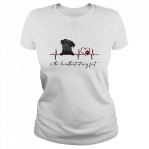 Black Labrador Breed is the heartbeat at my feet  Classic Women's T-shirt