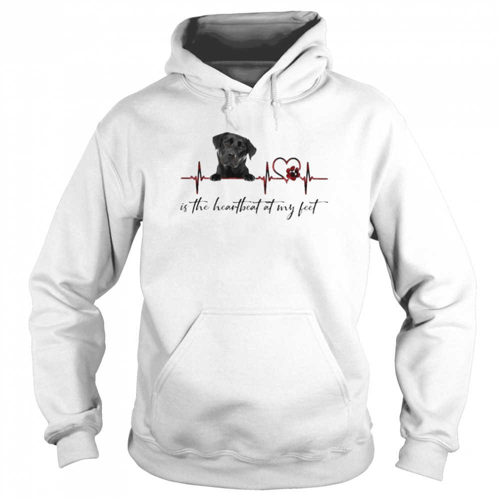 Black Labrador Breed is the heartbeat at my feet  Unisex Hoodie