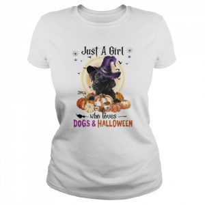 Black Labrador Just A Girl Who Loves Dogs And Halloween Shirt Classic Women's T-shirt