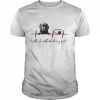 Black Labrador Pup is the heartbeat at my feet  Classic Men's T-shirt