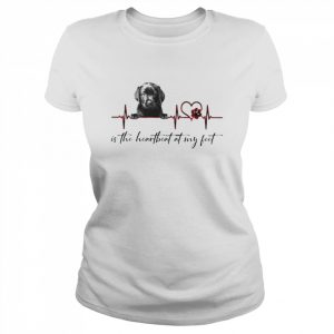 Black Labrador Pup is the heartbeat at my feet  Classic Women's T-shirt